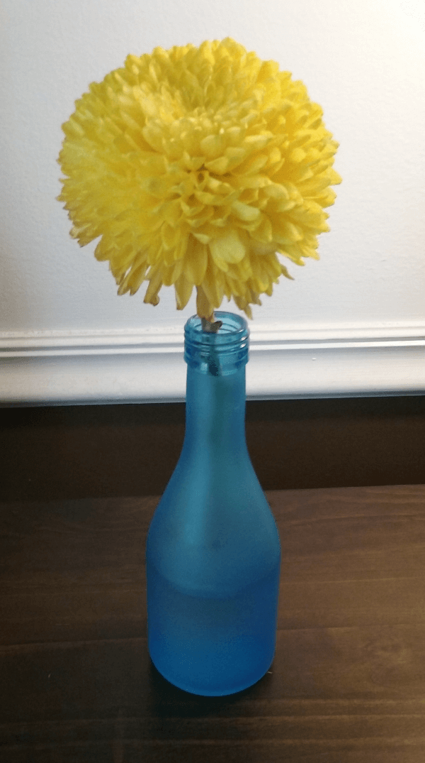 flower in blue vase